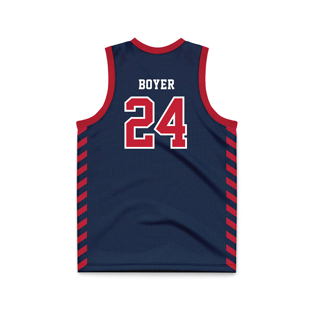 Samford - NCAA Men's Basketball : Brody Boyer - 2024 Navy Basketball Jersey