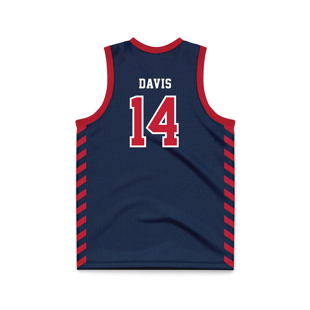 Samford - NCAA Men's Basketball : Brody Davis - 2024 Navy Basketball Jersey