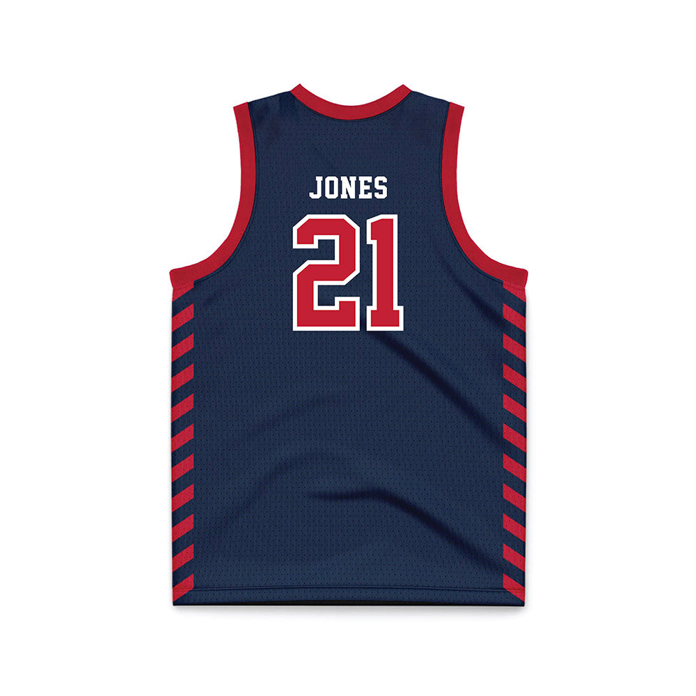 Samford - NCAA Men's Basketball : Rylan Jones - 2024 Navy Basketball Jersey