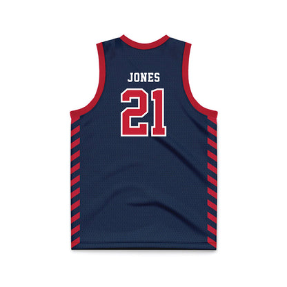 Samford - NCAA Men's Basketball : Rylan Jones - 2024 Navy Basketball Jersey