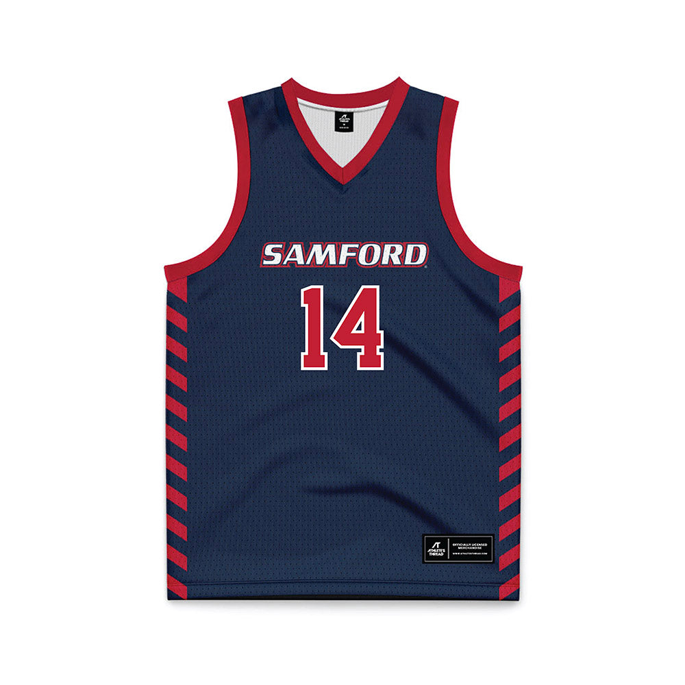 Samford - NCAA Men's Basketball : Brody Davis - 2024 Navy Basketball Jersey