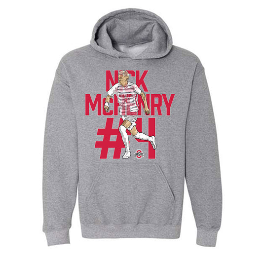 Ohio State - NCAA Men's Soccer : Nicholas McHenry - Player Collage Hooded Sweatshirt-0