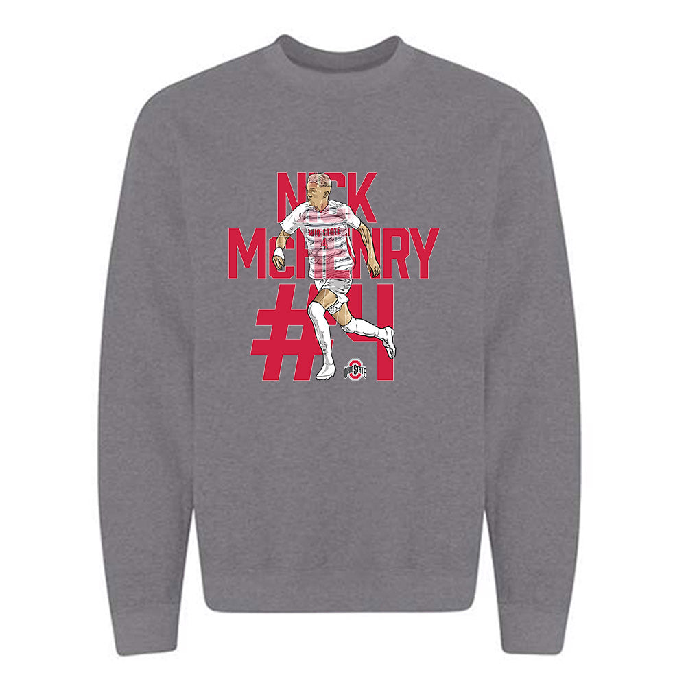 Ohio State - NCAA Men's Soccer : Nicholas McHenry - Player Collage Crewneck Sweatshirt-0