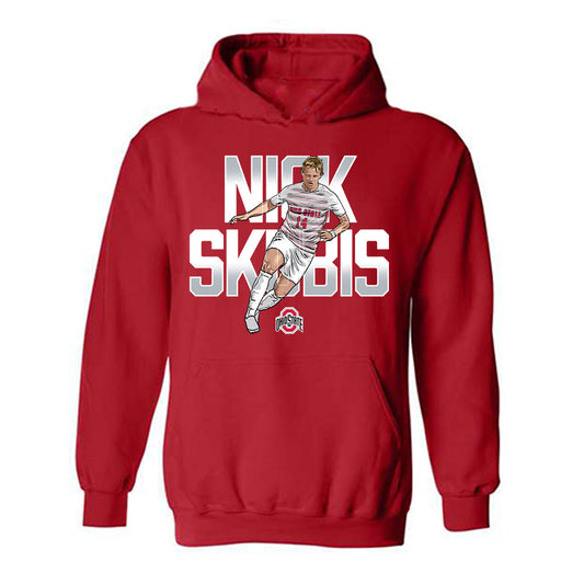 Ohio State - NCAA Men's Soccer : Nick Skubis - Player Collage Hooded Sweatshirt-0