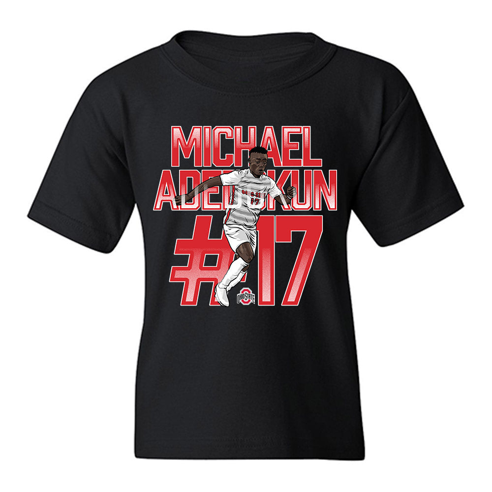 Ohio State - NCAA Men's Soccer : Michael Adedokun - Player Collage Youth T-Shirt-0