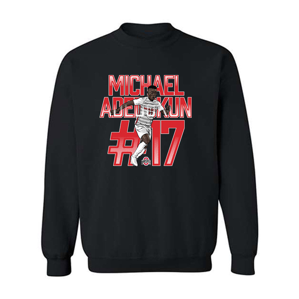 Ohio State - NCAA Men's Soccer : Michael Adedokun - Player Collage Crewneck Sweatshirt-0