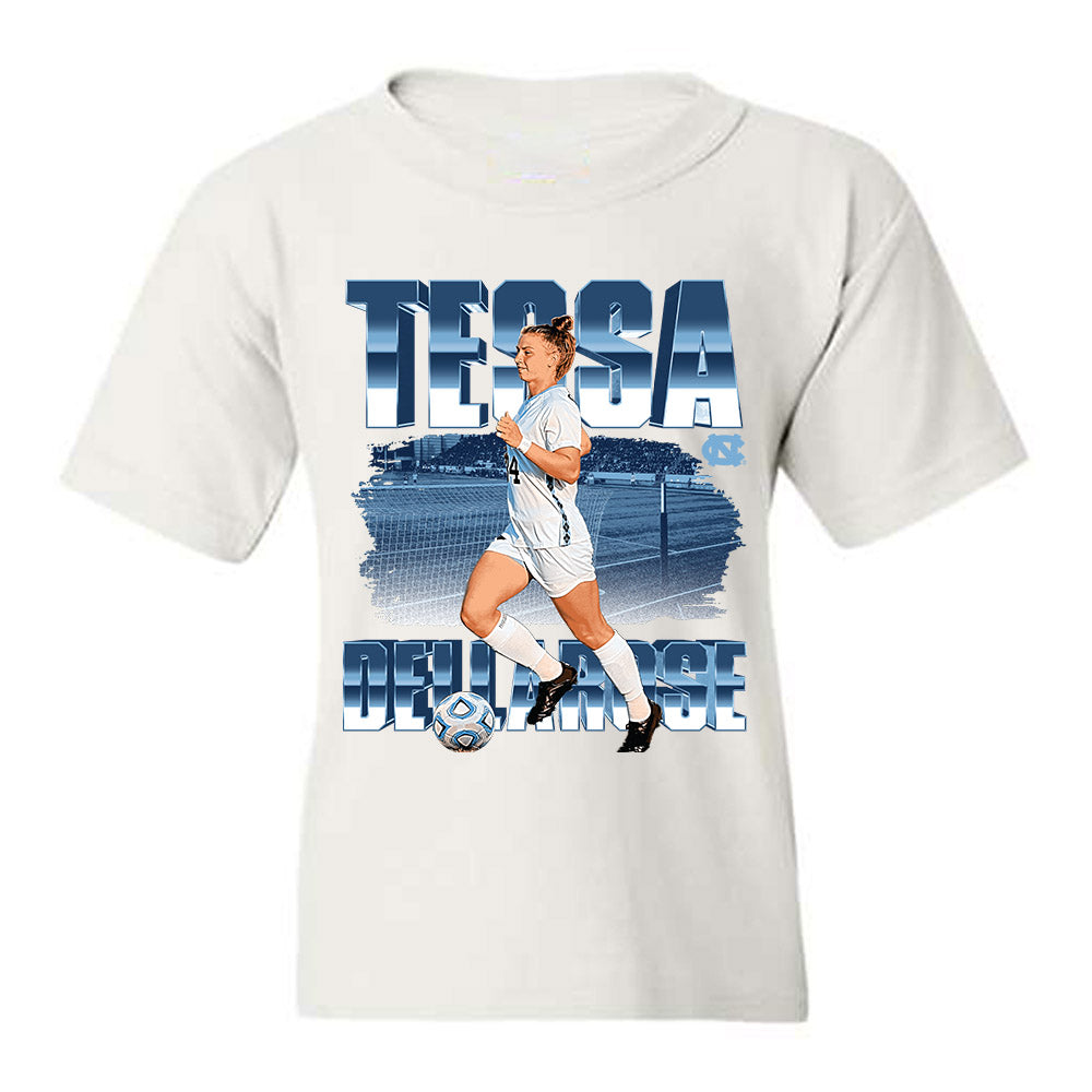 UNC - NCAA Women's Soccer : Tessa Dellarose - Player Collage Youth T-Shirt-0