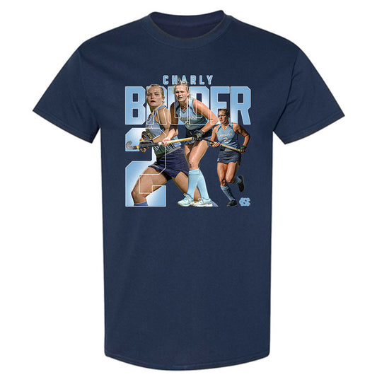 UNC - NCAA Women's Field Hockey : Charly Bruder - Player Collage T-Shirt-0