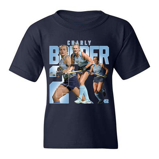 UNC - NCAA Women's Field Hockey : Charly Bruder - Player Collage Youth T-Shirt-0
