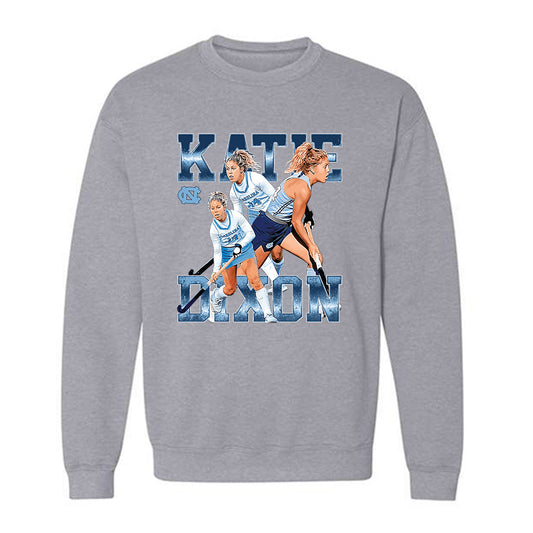 UNC - NCAA Women's Field Hockey : Katie Dixon - Player Collage Crewneck Sweatshirt-0