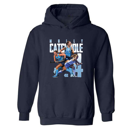 UNC - NCAA Women's Field Hockey : Molly Catchpole - Player Collage Hooded Sweatshirt-0