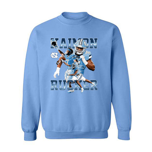 UNC - NCAA Football : Kaimon Rucker - Player Collage Crewneck Sweatshirt-0