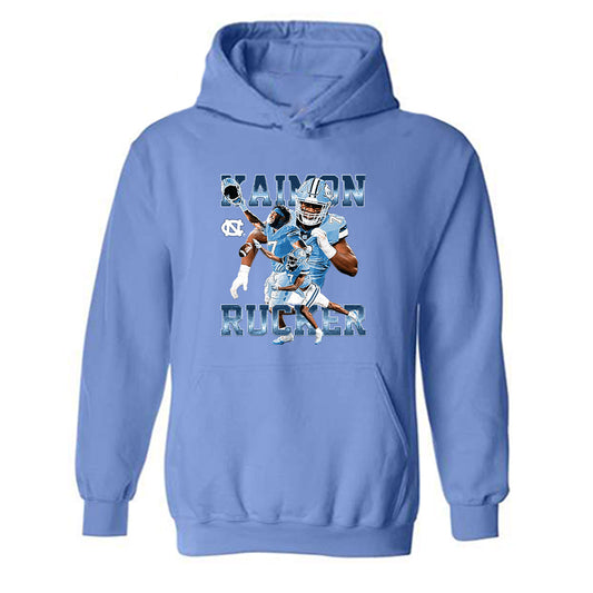 UNC - NCAA Football : Kaimon Rucker - Player Collage Hooded Sweatshirt-0