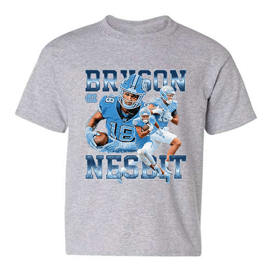 UNC - NCAA Football : Bryson Nesbit - Player Collage Youth T-Shirt-0