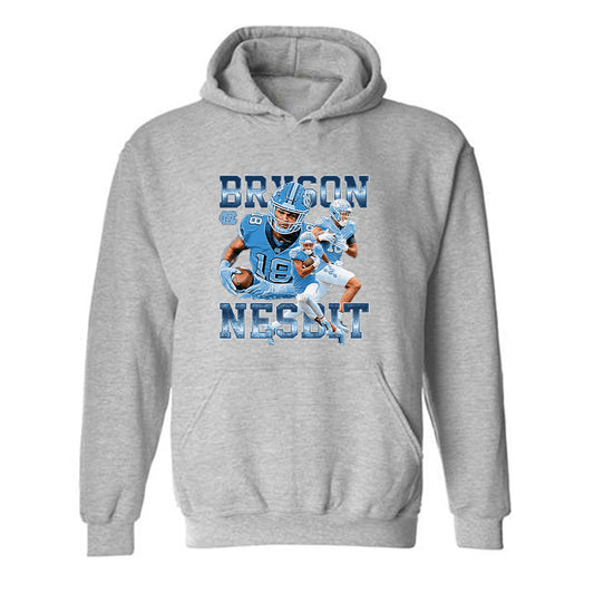 UNC - NCAA Football : Bryson Nesbit - Player Collage Hooded Sweatshirt-0