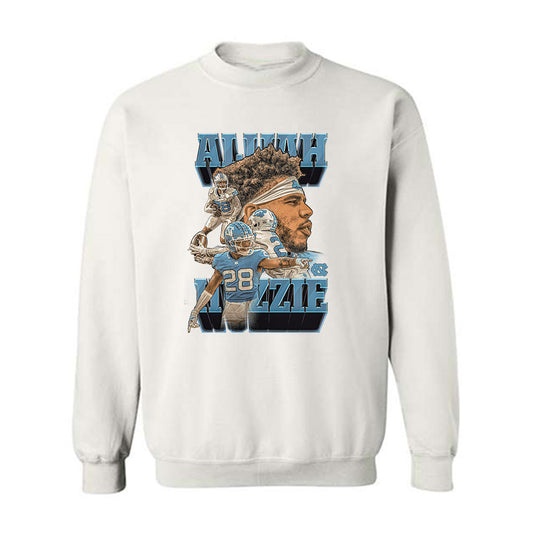 UNC - NCAA Football : Alijah Huzzie - Player Collage Crewneck Sweatshirt-0