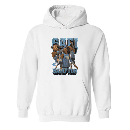 UNC - NCAA Women's Volleyball : Safi Hampton - Player Collage Hooded Sweatshirt-0