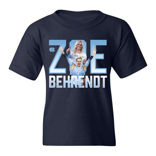UNC - NCAA Women's Volleyball : Zoe Behrendt - Youth T-Shirt-0