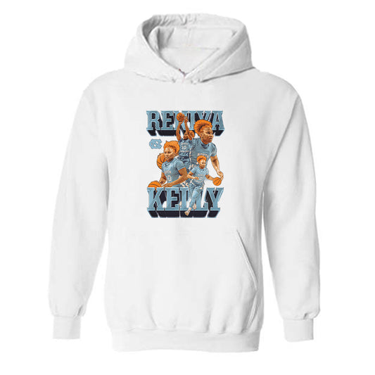 UNC - NCAA Women's Basketball : Reniya Kelly - Player Collage Hooded Sweatshirt-0