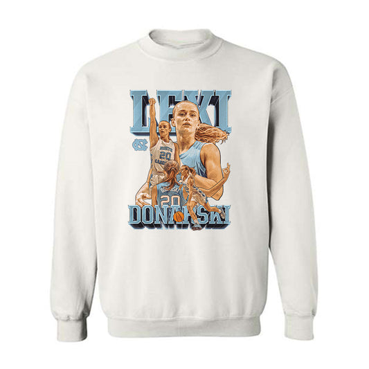 UNC - NCAA Women's Basketball : Lexi Donarski - Player Collage Crewneck Sweatshirt-0