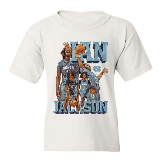 UNC - NCAA Men's Basketball : Ian Jackson - Player Collage Youth T-Shirt-0