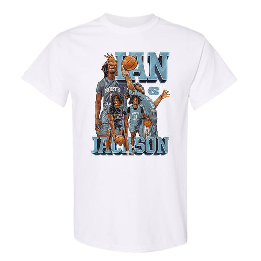 UNC - NCAA Men's Basketball : Ian Jackson - Player Collage T-Shirt-0