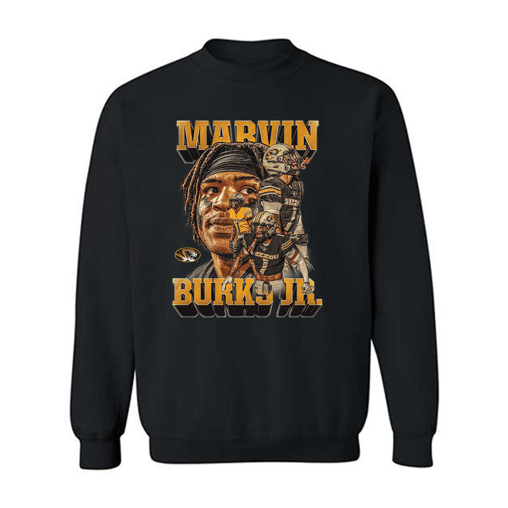 Missouri - NCAA Football : Marvin Burks Jr - Player Collage Crewneck Sweatshirt-0