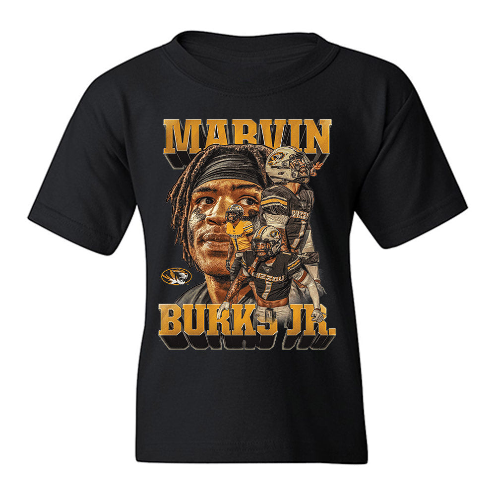 Missouri - NCAA Football : Marvin Burks Jr - Player Collage Youth T-Shirt-0