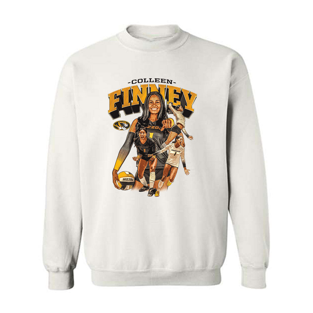 Missouri - NCAA Women's Volleyball : Colleen Finney - Player Collage Crewneck Sweatshirt-0