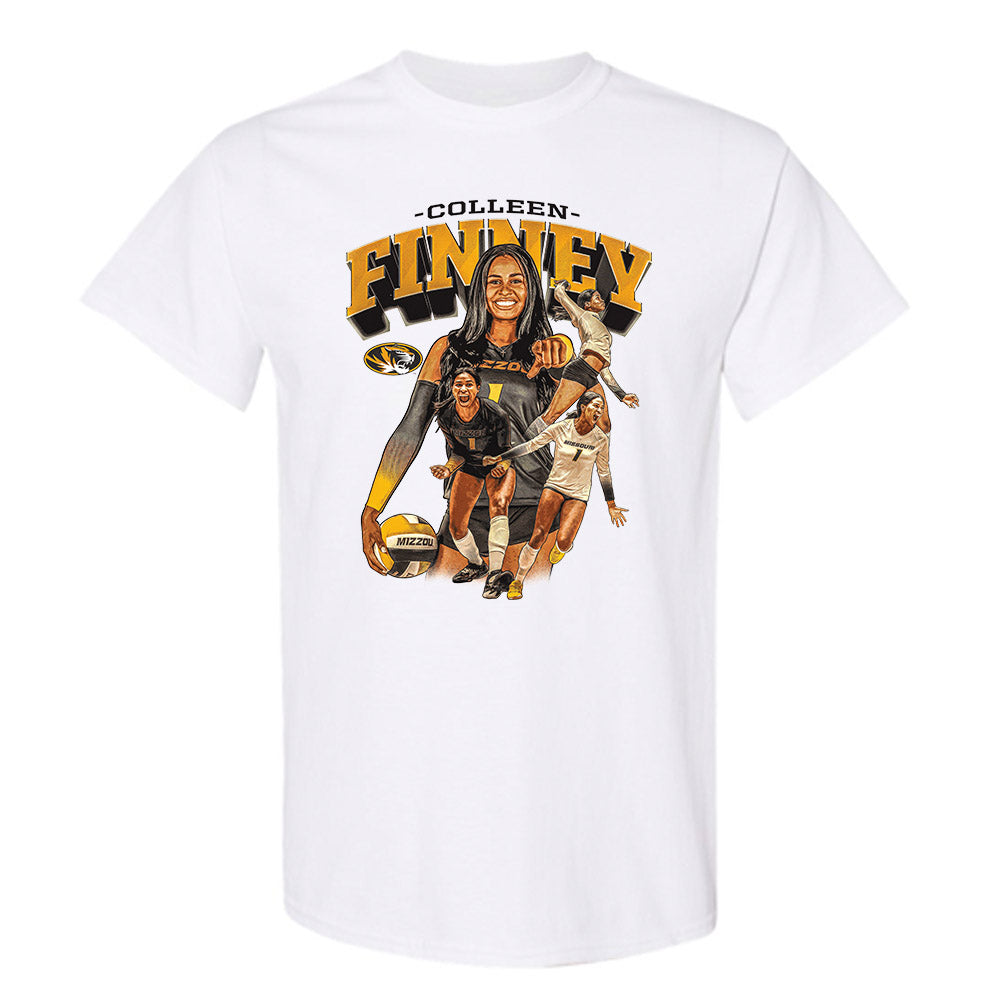 Missouri - NCAA Women's Volleyball : Colleen Finney - Player Collage T-Shirt-0