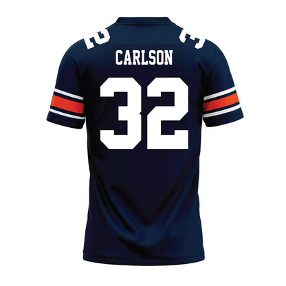 Auburn - NCAA Football : Cade Carlson - Navy Youth Premium Football Jersey