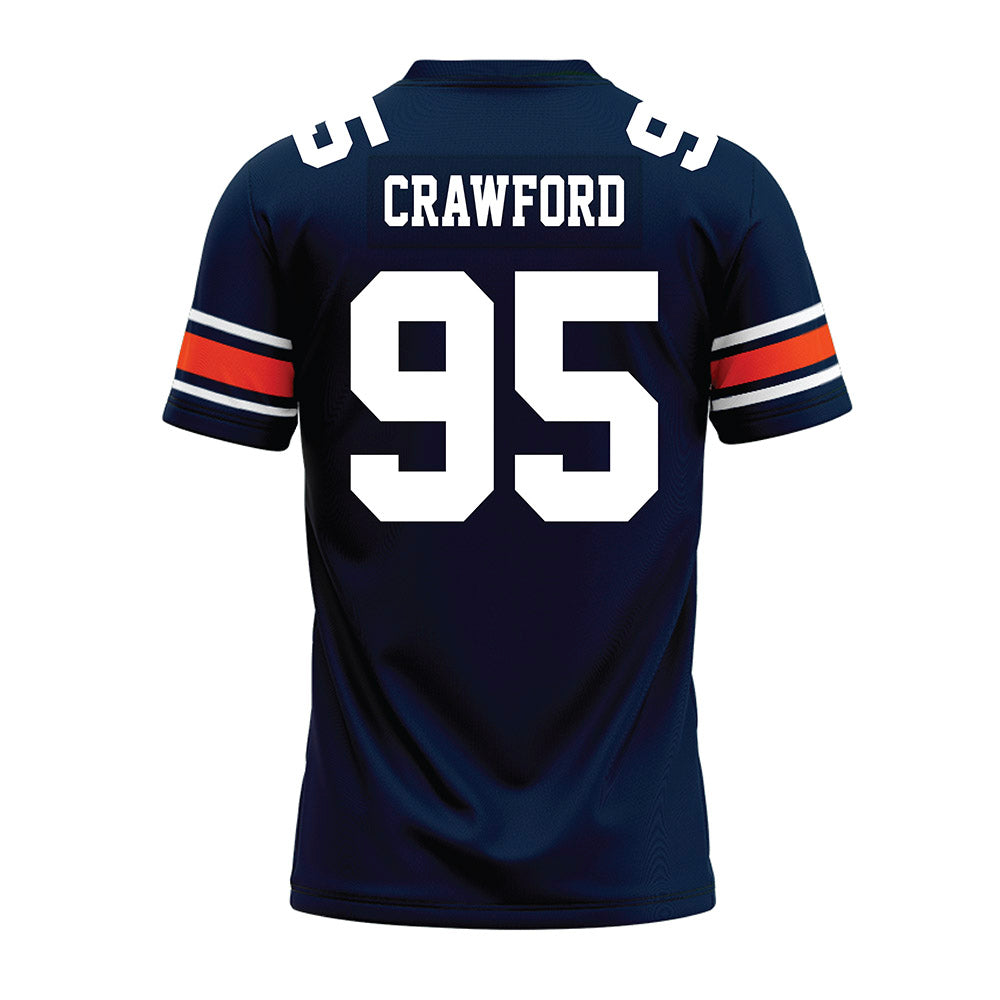 Auburn - NCAA Football : Jourdin Crawford - Navy Premium Football Jersey-1