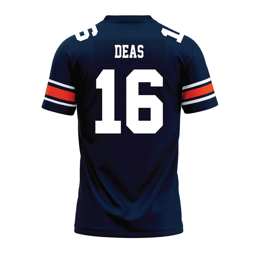 Auburn - NCAA Football : Bryce Deas - Navy Premium Football Jersey-1