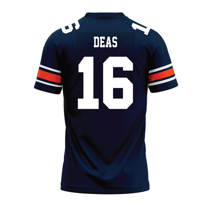 Auburn - NCAA Football : Bryce Deas - Navy Premium Football Jersey-1