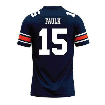 Auburn - NCAA Football : Keldric Faulk - Navy Youth Premium Football Jersey