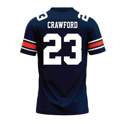 Auburn - NCAA Football : Jalyn Crawford - Navy Youth Premium Football Jersey