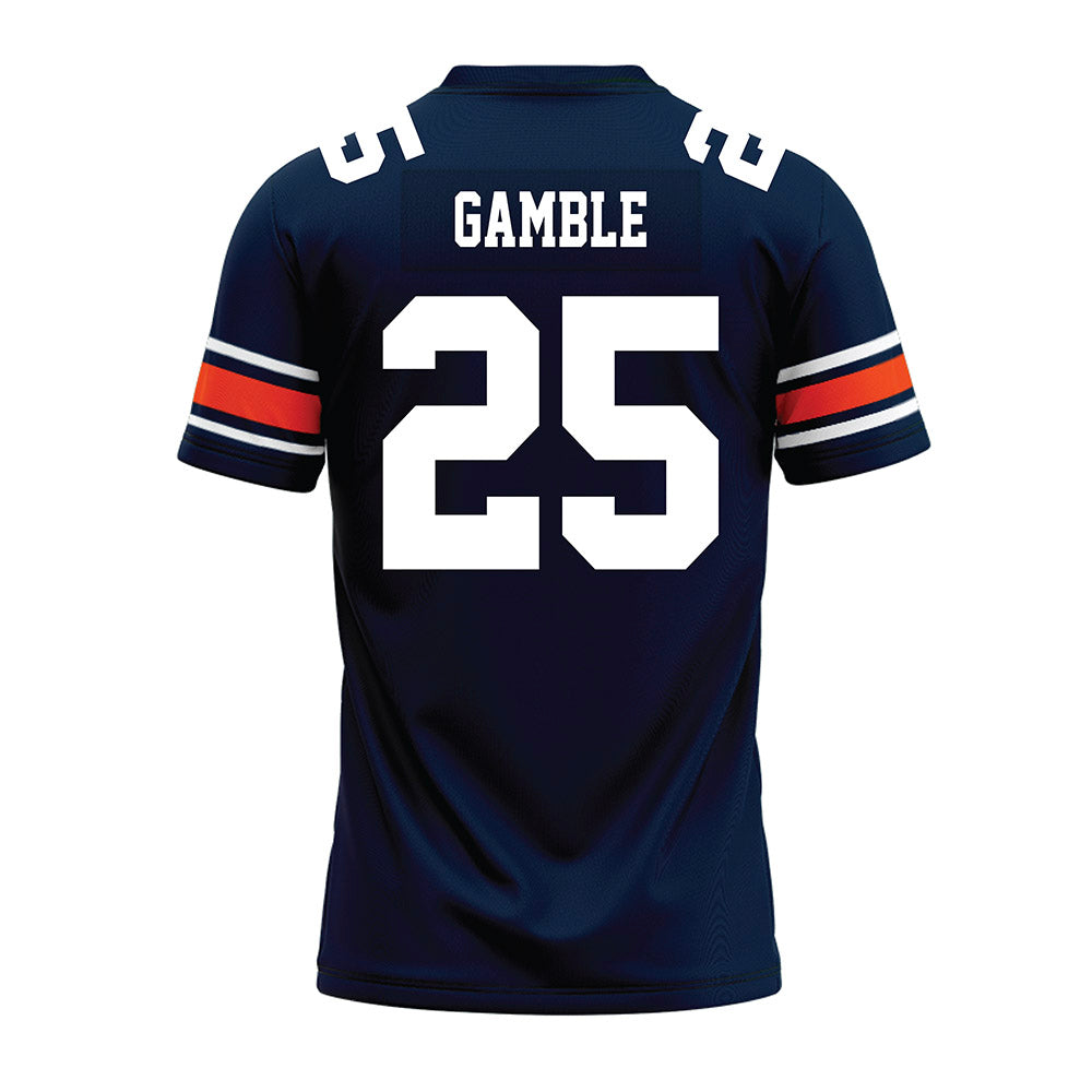 Auburn - NCAA Football : Cole Gamble - Navy Youth Premium Football Jersey