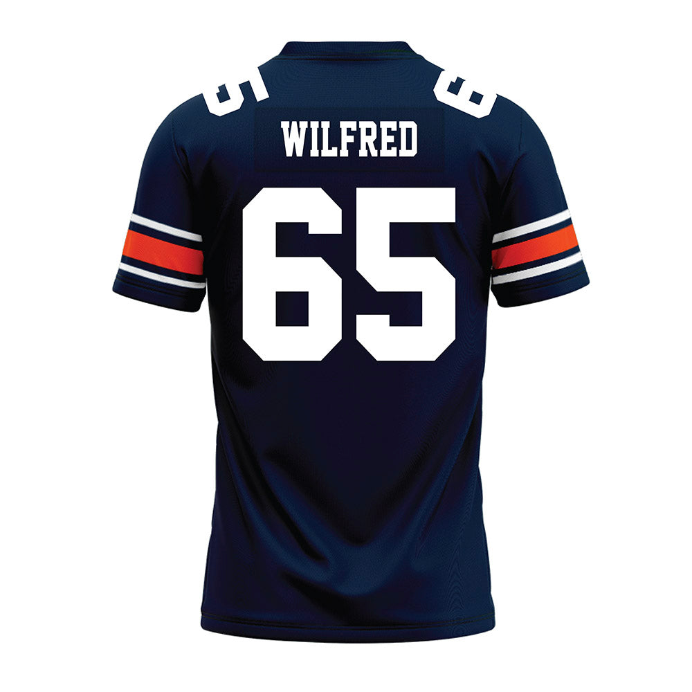 Auburn - NCAA Football : Seth Wilfred - Navy Youth Premium Football Jersey