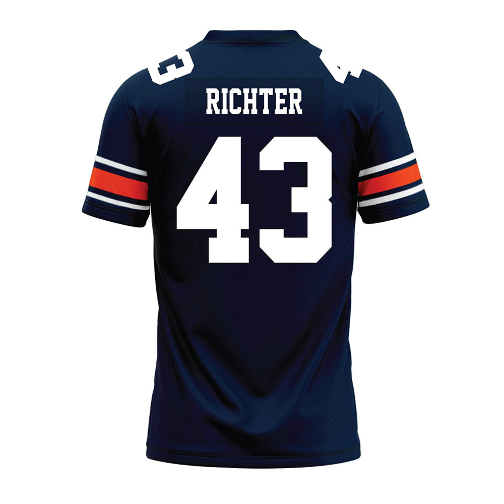 Auburn - NCAA Football : John Martin Richter - Navy Youth Premium Football Jersey