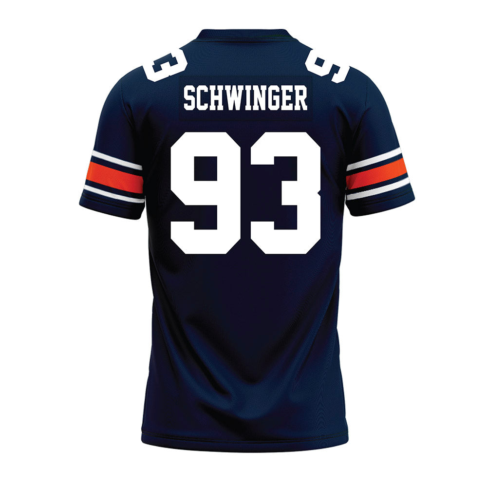 Auburn - NCAA Football : Charles Schwinger - Navy Premium Football Jersey-1