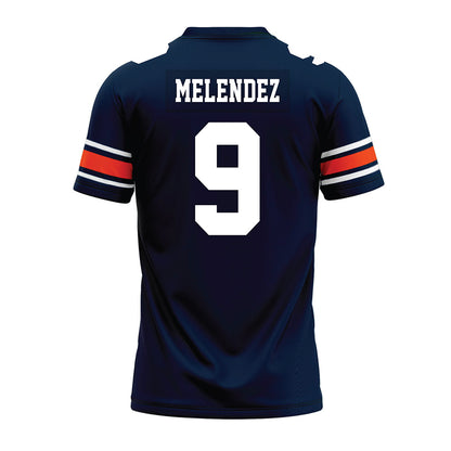 Auburn - NCAA Football : Elijah Melendez - Navy Premium Football Jersey-1