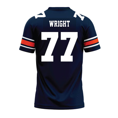 Auburn - NCAA Football : Jeremiah Wright - Navy Youth Premium Football Jersey