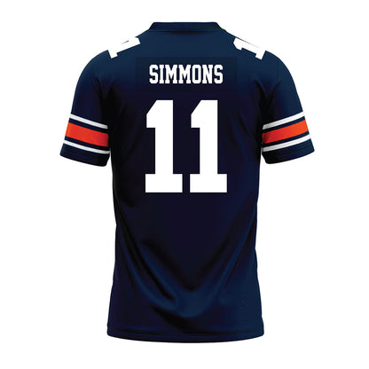 Auburn - NCAA Football : Malcolm Simmons - Navy Youth Premium Football Jersey