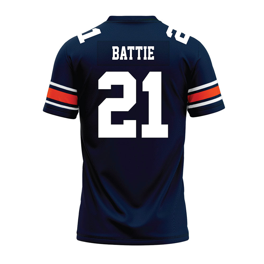 Auburn - NCAA Football : Brian Battie - Navy Youth Premium Football Jersey