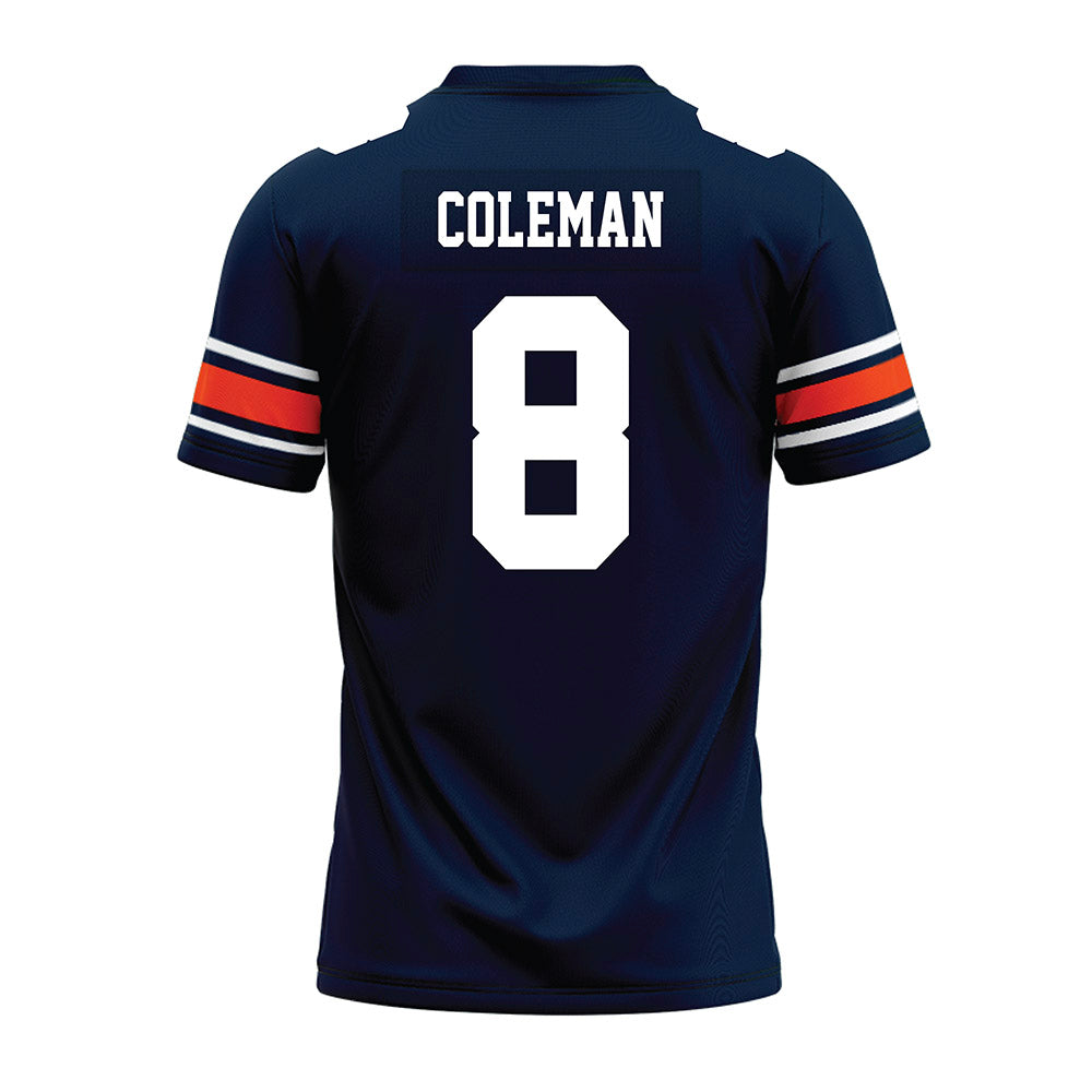 Auburn - NCAA Football : Cameron Coleman - Navy Youth Premium Football Jersey