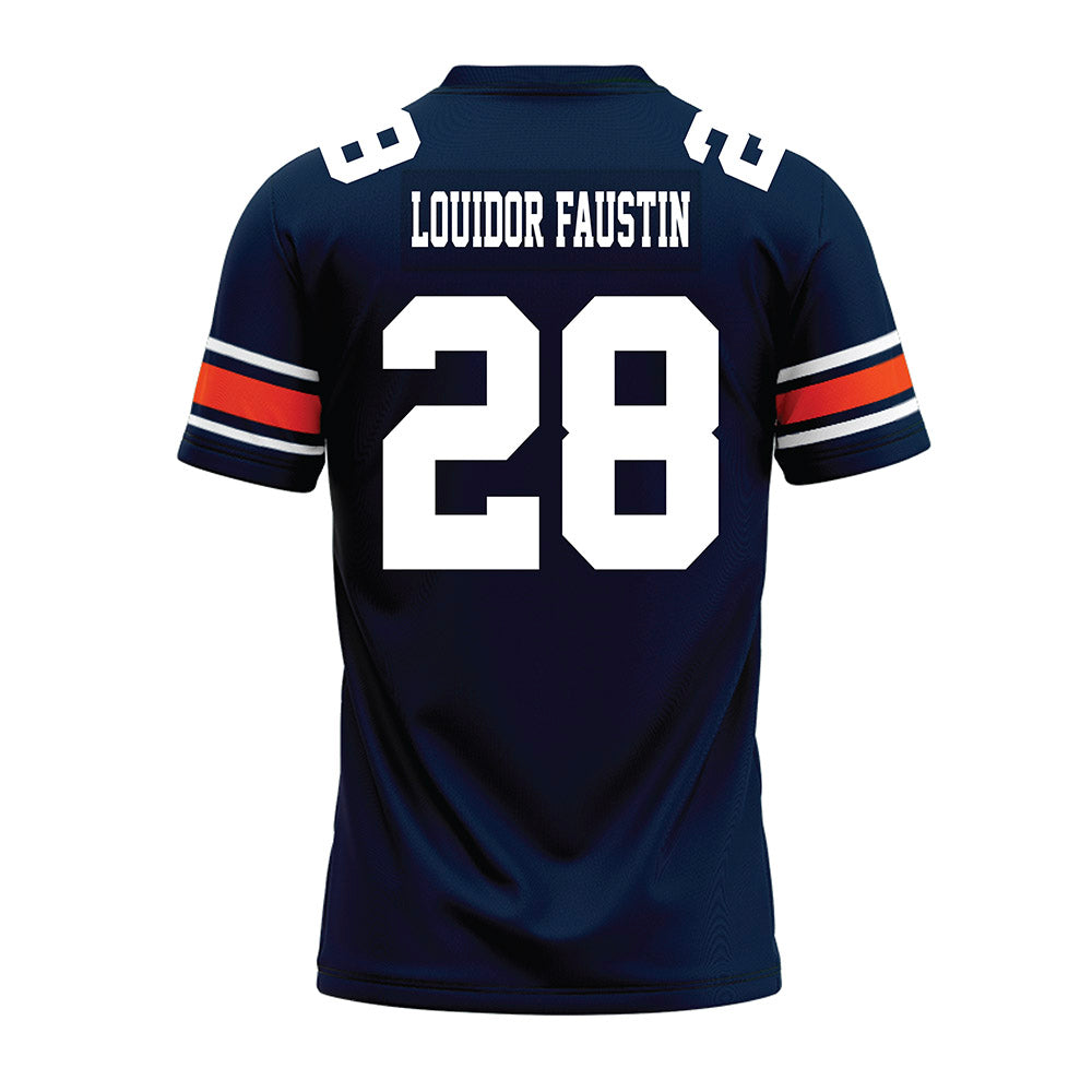 Auburn - NCAA Football : Kensley Louidor Faustin - Navy Premium Football Jersey-1