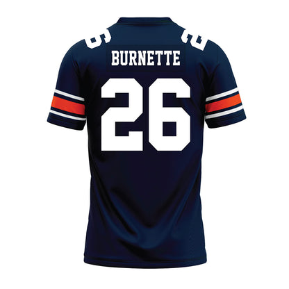 Auburn - NCAA Football : Christian Burnette - Navy Youth Premium Football Jersey