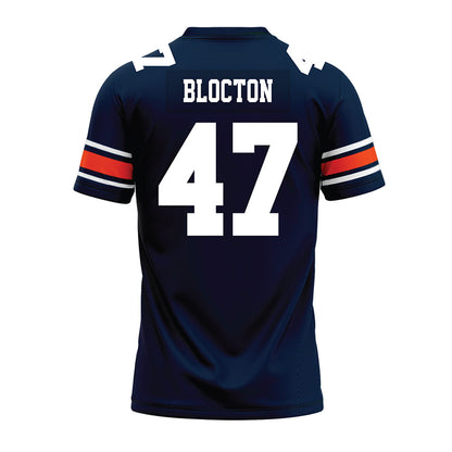 Auburn - NCAA Football : Malik Blocton - Navy Youth Premium Football Jersey