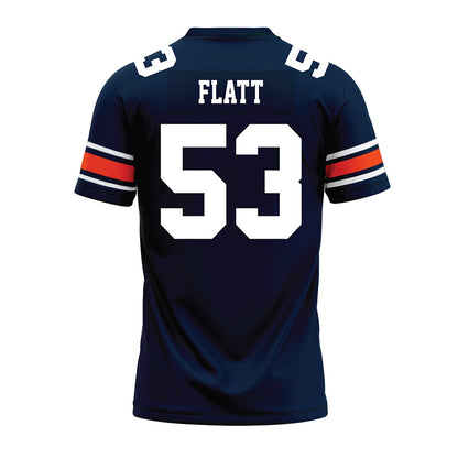 Auburn - NCAA Football : John Henry Flatt - Navy Premium Football Jersey-1