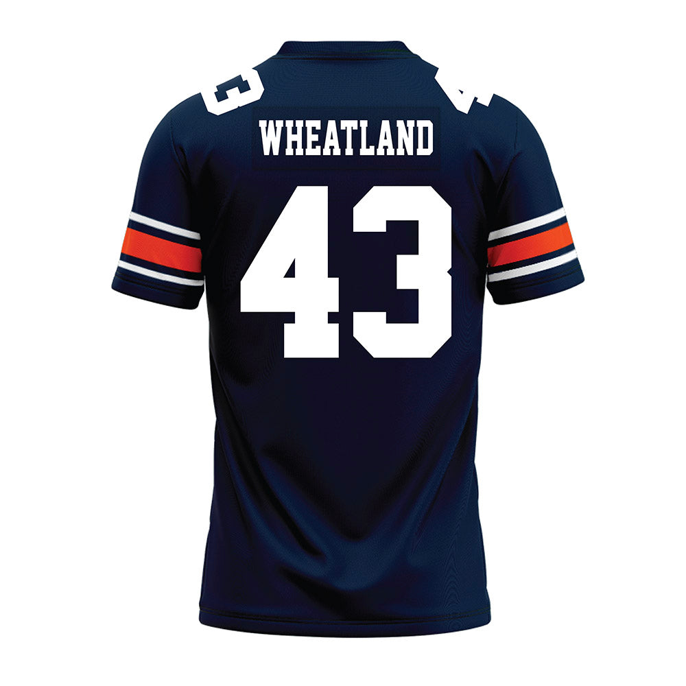 Auburn - NCAA Football : Caleb Wheatland - Navy Premium Football Jersey-1